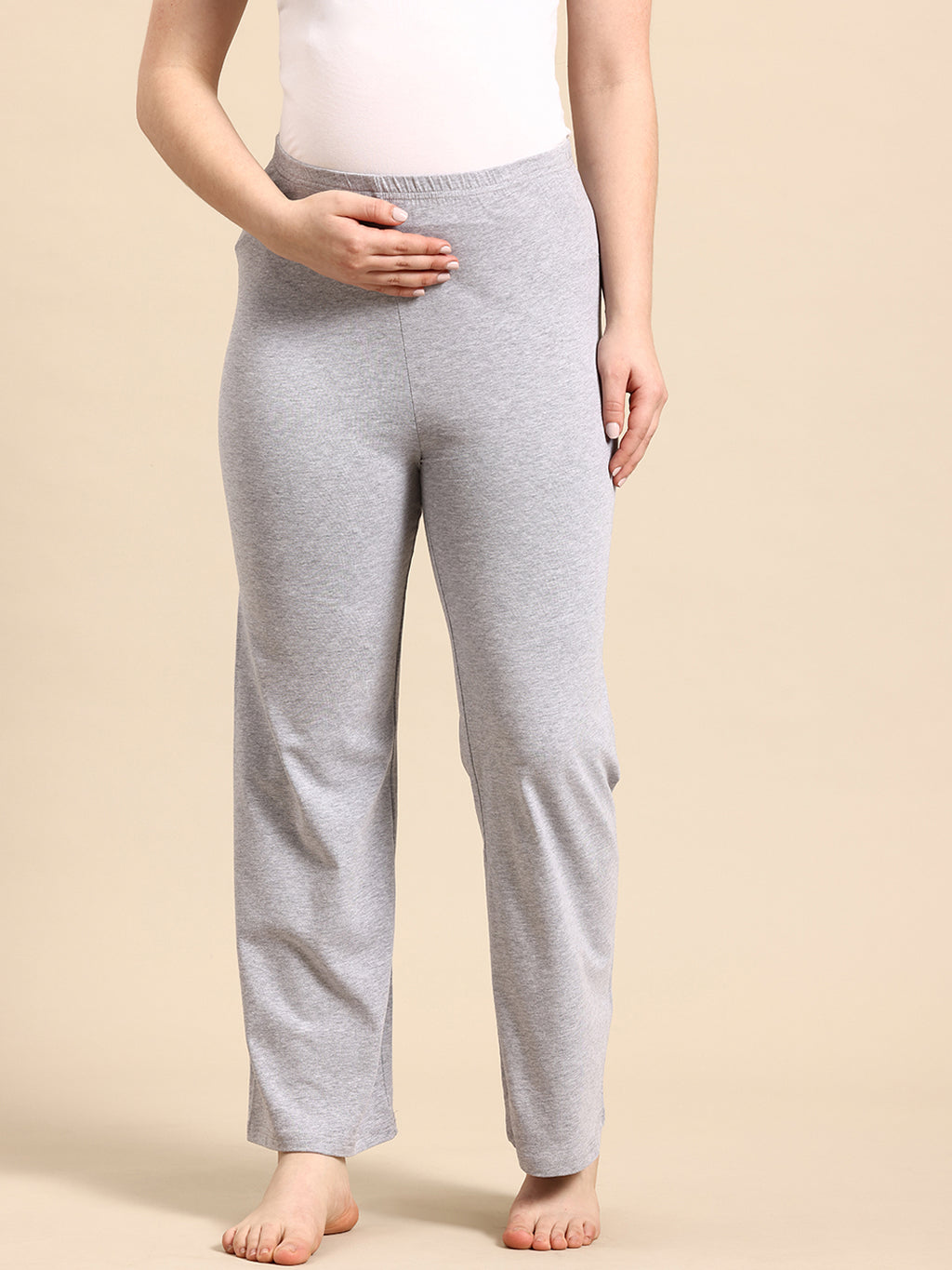 Blush9 Maternity Grey Colour Maternity Palazzo