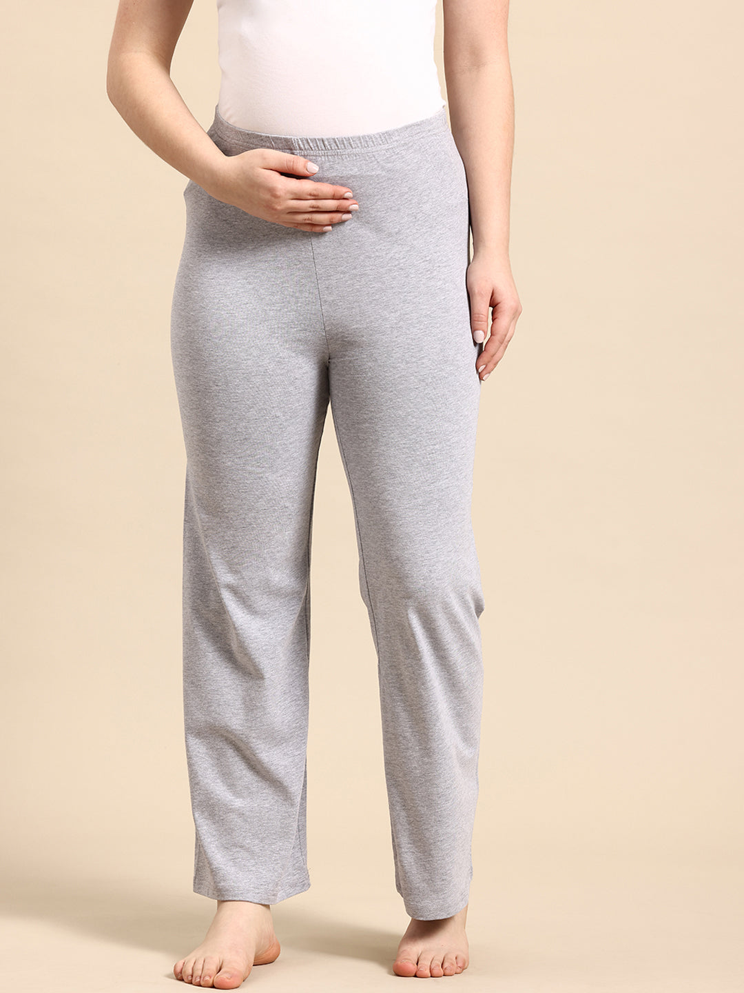 Blush9 Maternity Grey Colour Maternity Palazzo