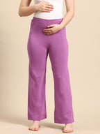 Blush9 Maternity Purple Colour Maternity Palazzo