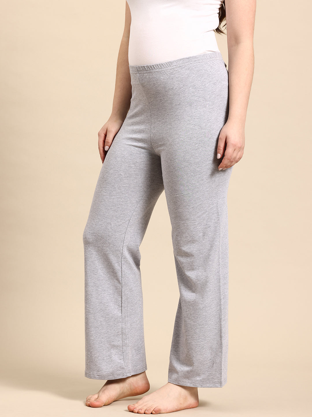 Blush9 Maternity Grey Colour Maternity Palazzo