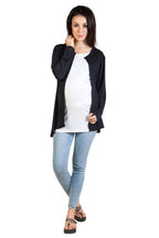 Blush 9 Maternity's Full sleeves Jacket Nursing Black top with attached inner