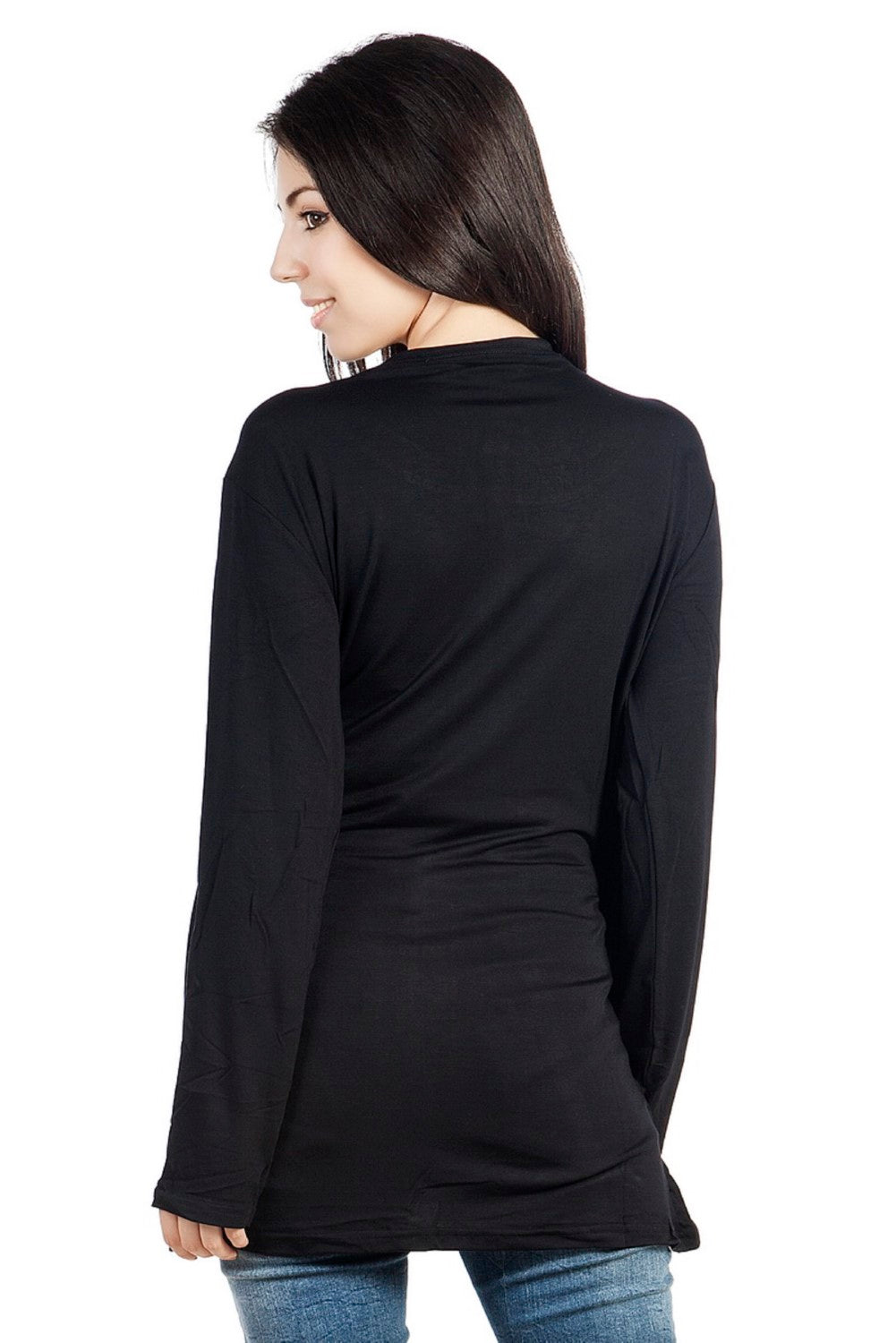 Blush 9 Maternity's Full sleeves Jacket Nursing Black top with attached inner