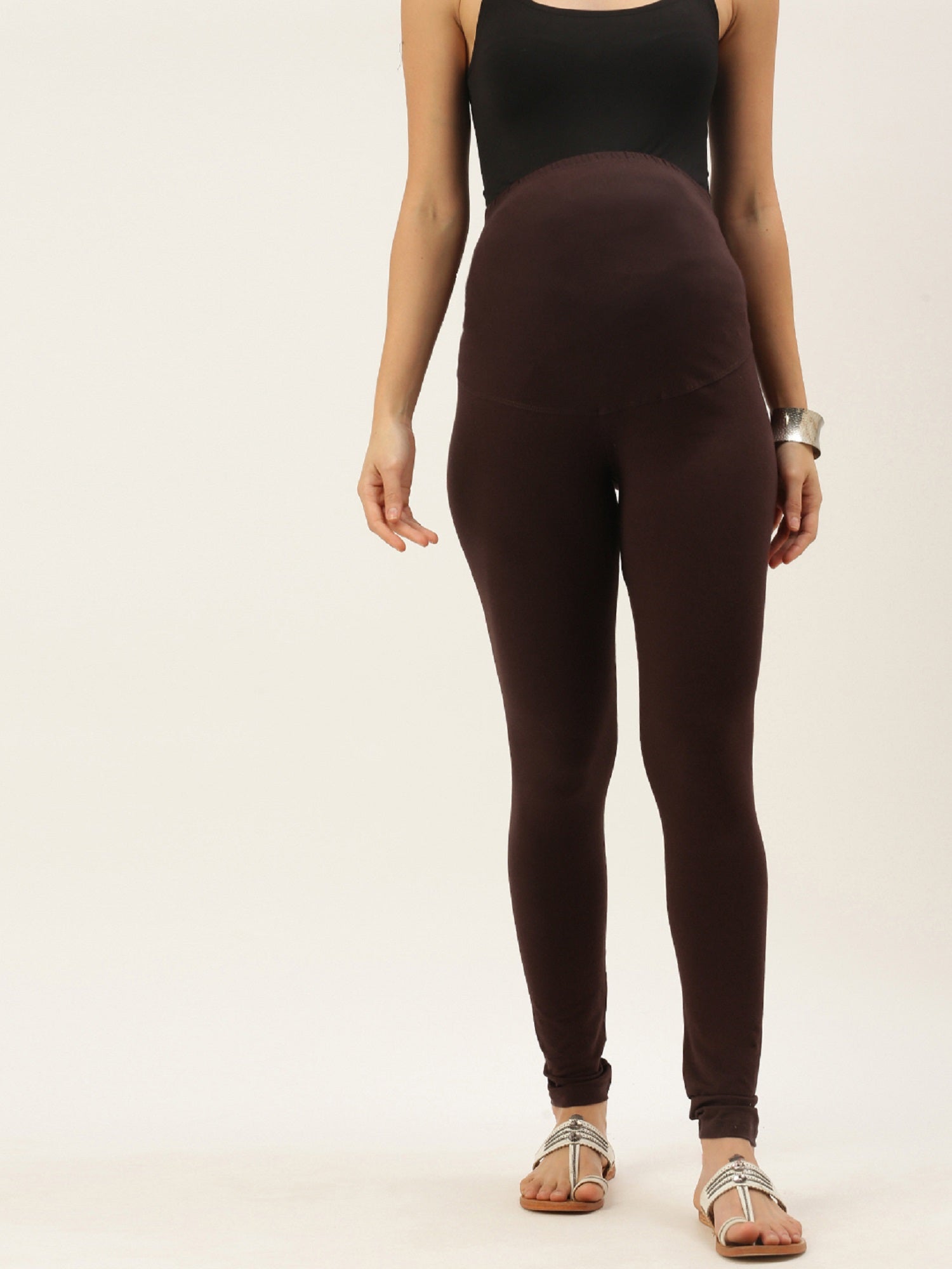 Blush 9 Maternity's Over the bump Coffe Colour leggings
