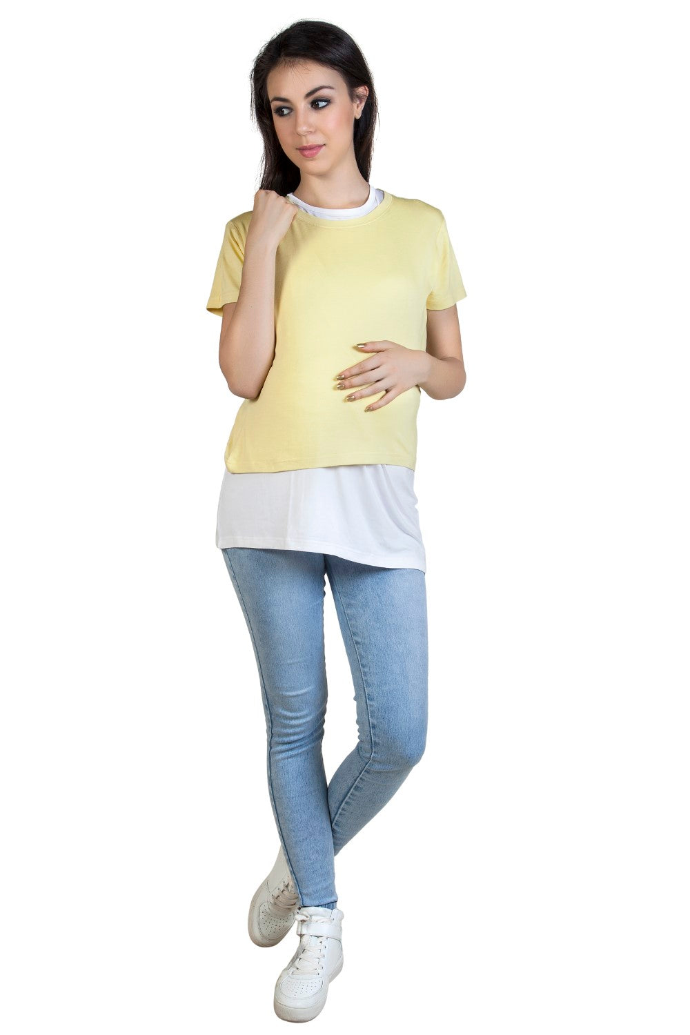 Blush 9 Maternity's Nursing Double Layered Pink T-Shirt