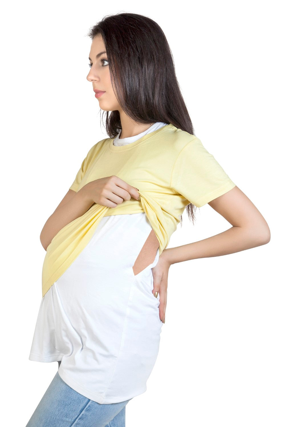 Blush 9 Maternity's Nursing Double Layered Pink T-Shirt