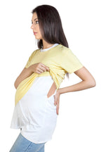Blush 9 Maternity's Nursing Double Layered Pink T-Shirt