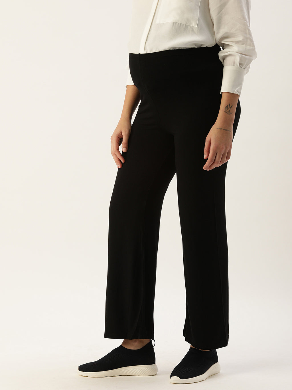 Blush9 Maternity Black Maternity Palazzo