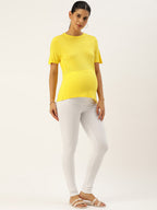 Blush 9 Maternity's Over the bump White  leggings