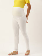 Blush 9 Maternity's Over the bump White  leggings
