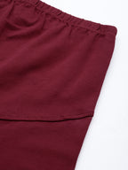 Blush 9 Maternity's Over the bump Maroon  leggings