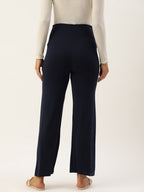 Blush9 Maternity Navy Blue Maternity Palazzo