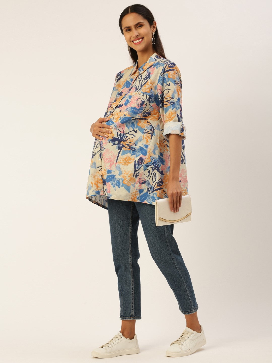 Blush 9 Maternity's Multicolour Printed Shirt