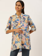 Blush 9 Maternity's Multicolour Printed Shirt