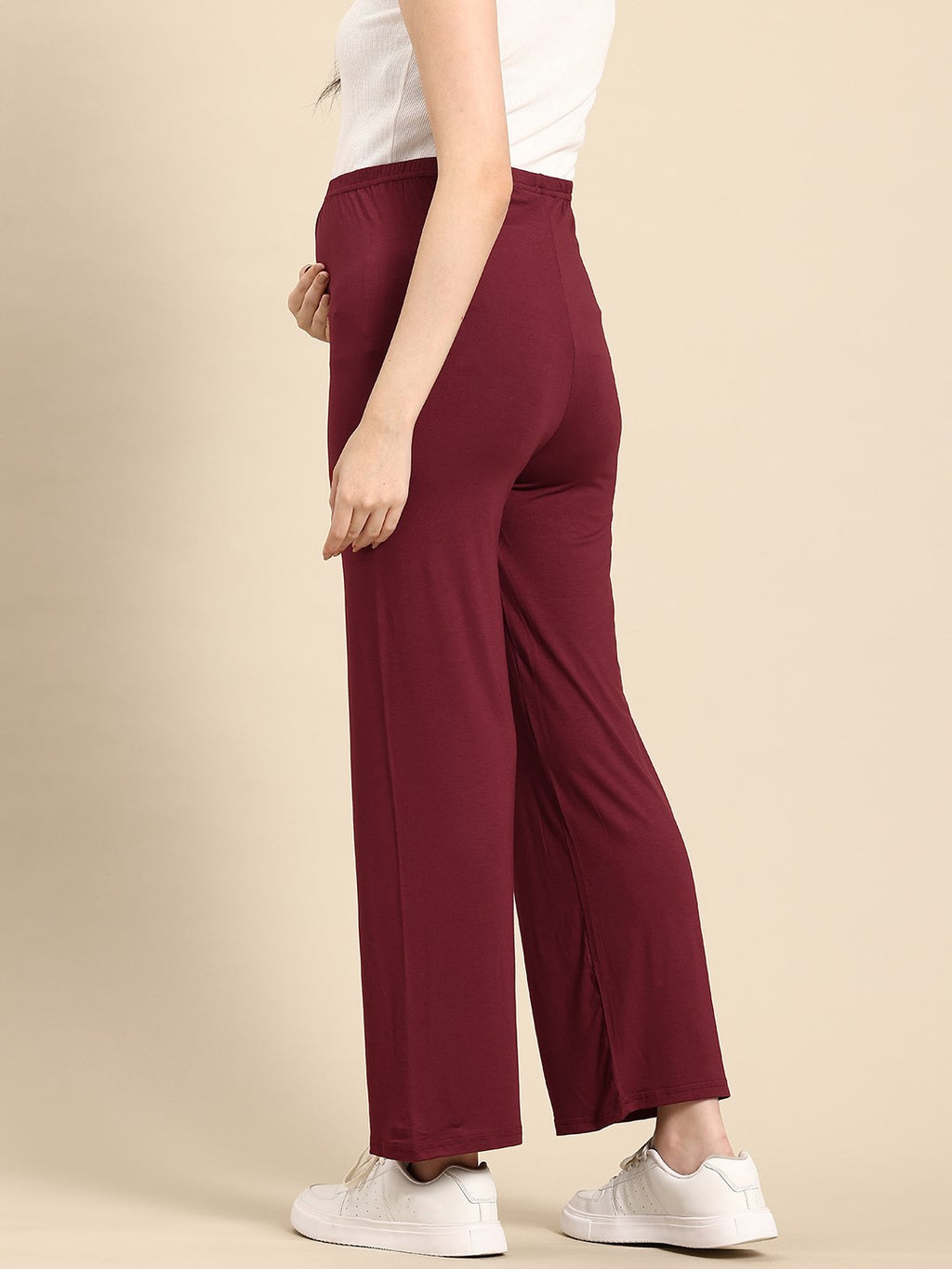 Blush9 Maternity Maroon Blue Maternity Palazzo