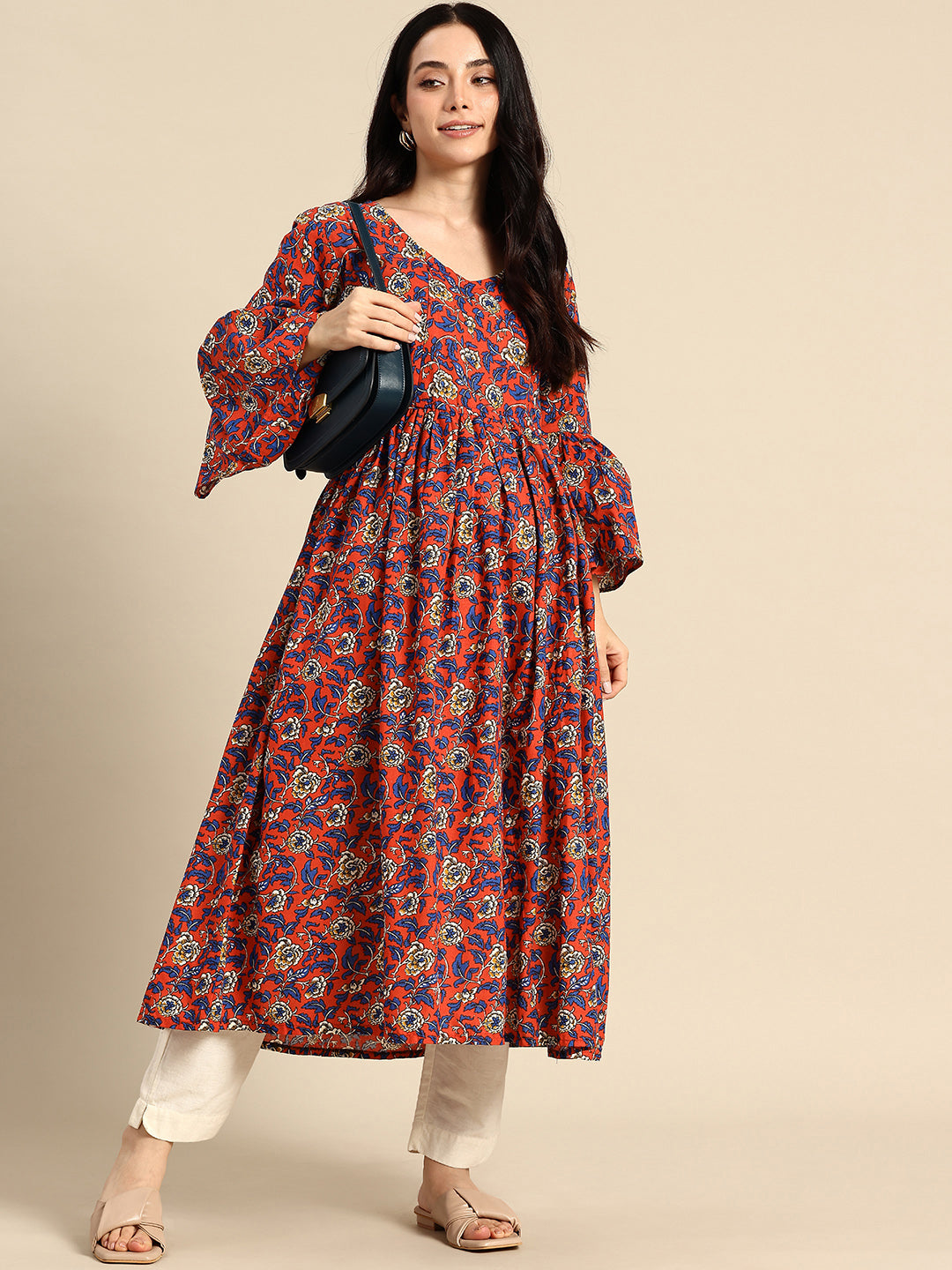 Blush9 Maternity Floral Printed Maternity and Nursing Kurti