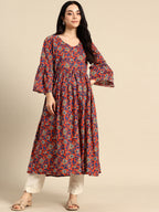 Blush9 Maternity Floral Printed Maternity and Nursing Kurti