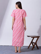 Blush9 Maternity Floral Printed Night Maternity Maxi Dress