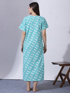 Blush9 Maternity Floral Printed Night Maternity Maxi Dress