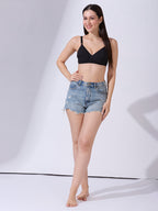Blush9 Maternity Non-Wired & Non-Padded Cotton Maternity Bra - Black