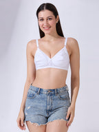 Blush9 Maternity Non-Wired & Non-Padded Cotton Maternity Bra - White