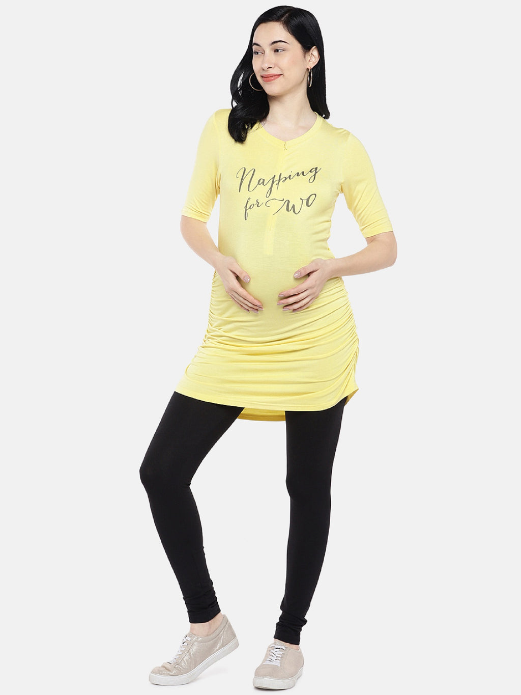 Blush 9 Maternity's Napping for two Nursing Tunic