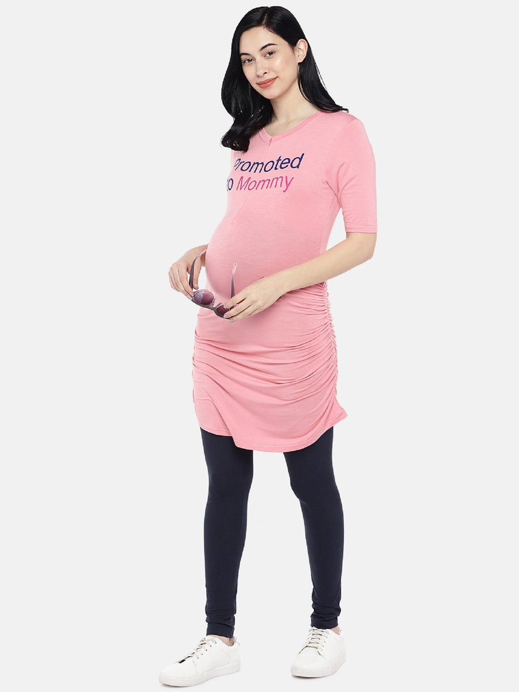 Blush 9 Maternity's Over the bump Blue leggings