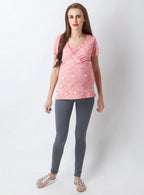 Blush 9 Maternity's Over the bump Grey  leggings