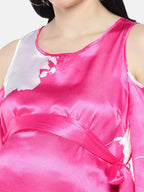 Blush 9 Maternity's Pink Cold Shoulder Top