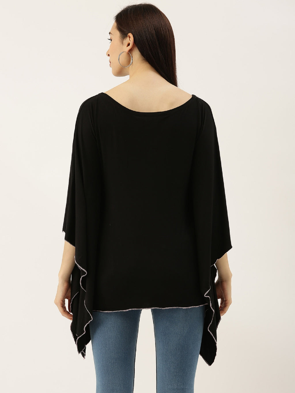 Blush 9 Maternity's Black "Me mini me "printed Nursing Poncho
