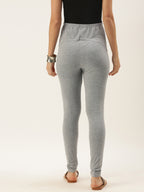 Blush 9 Maternity's Over the bump Grey Melange  leggings